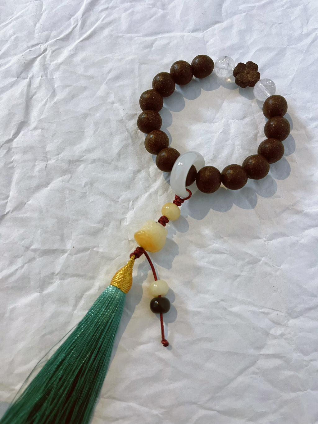 🧿 Qi Harmony · Botanical Scented Bead Bracelet