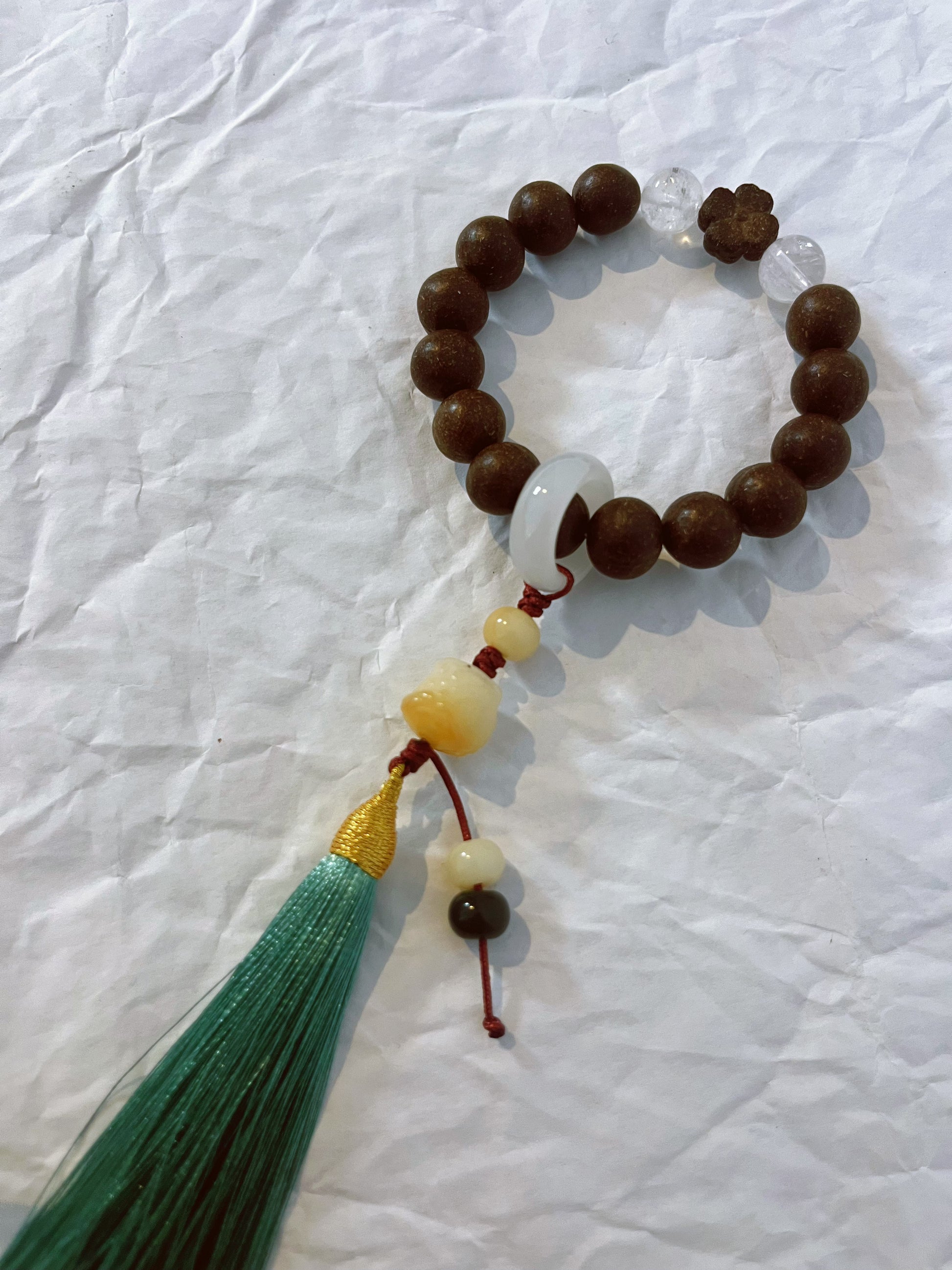 🧿 Qi Harmony · Botanical Scented Bead Bracelet