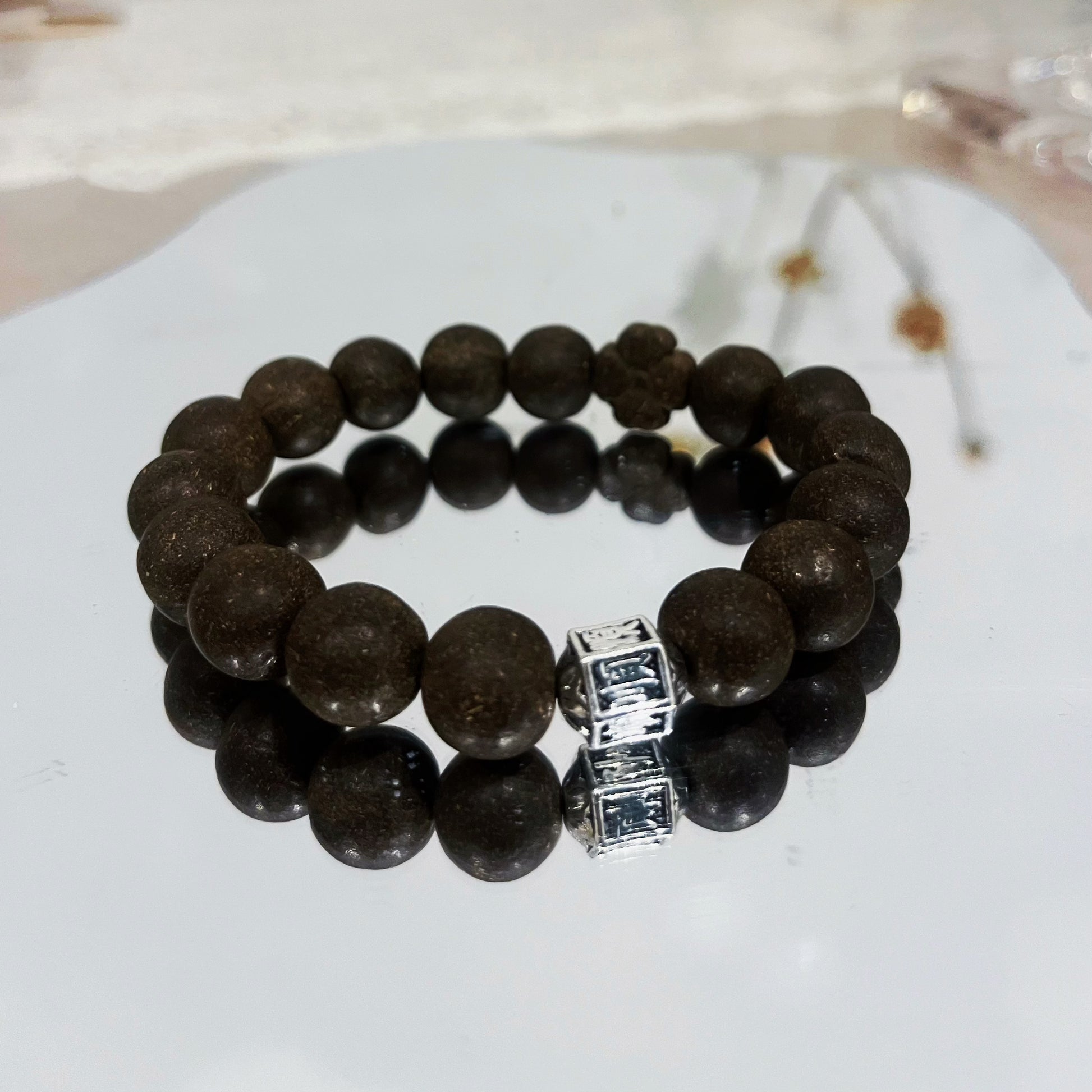 🧿Black Water Wealth Beads · Herbzen Handcrafted Botanical Scent Bracelet